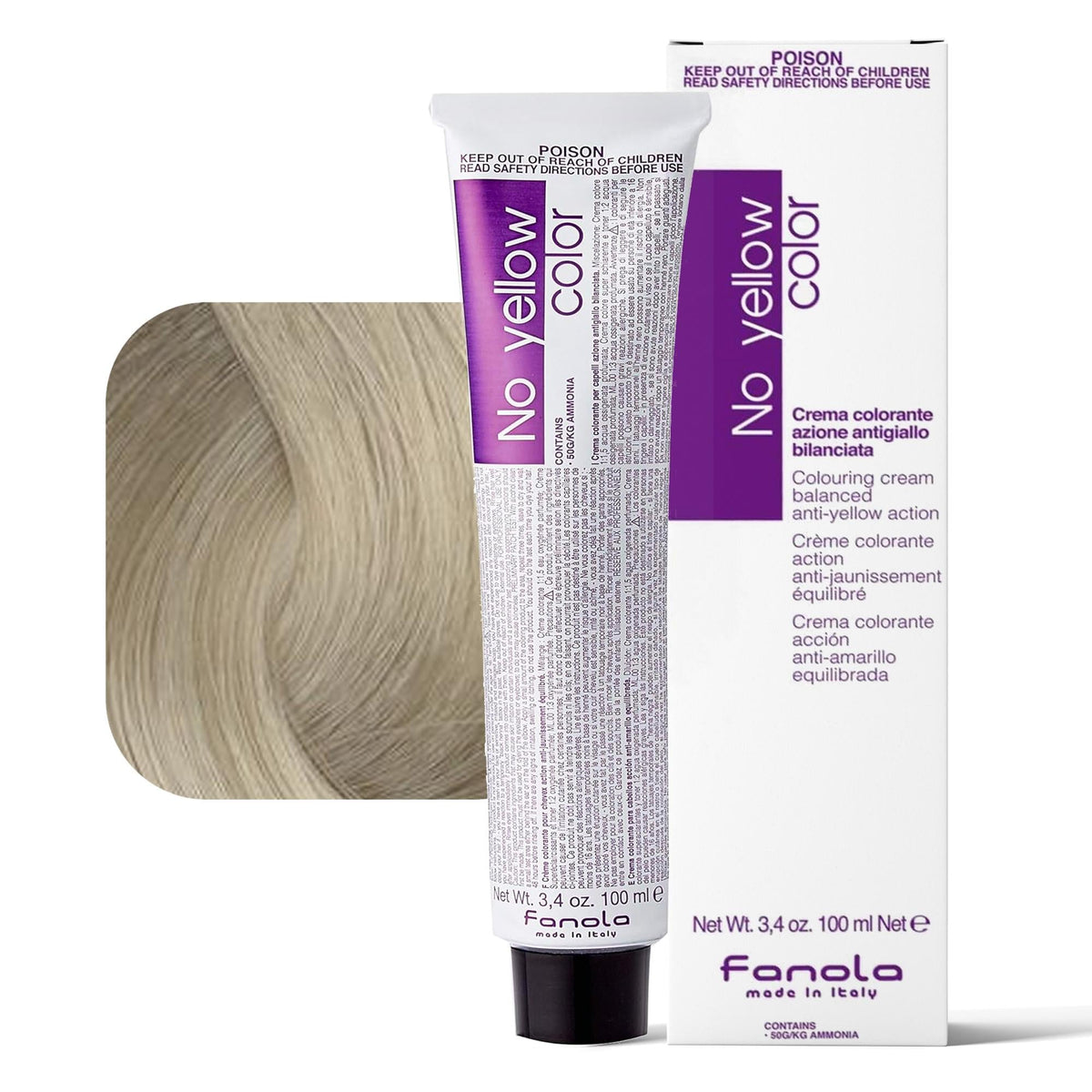 Fanola No Yellow Color Antigiallo Tintura per Capelli - 100ml