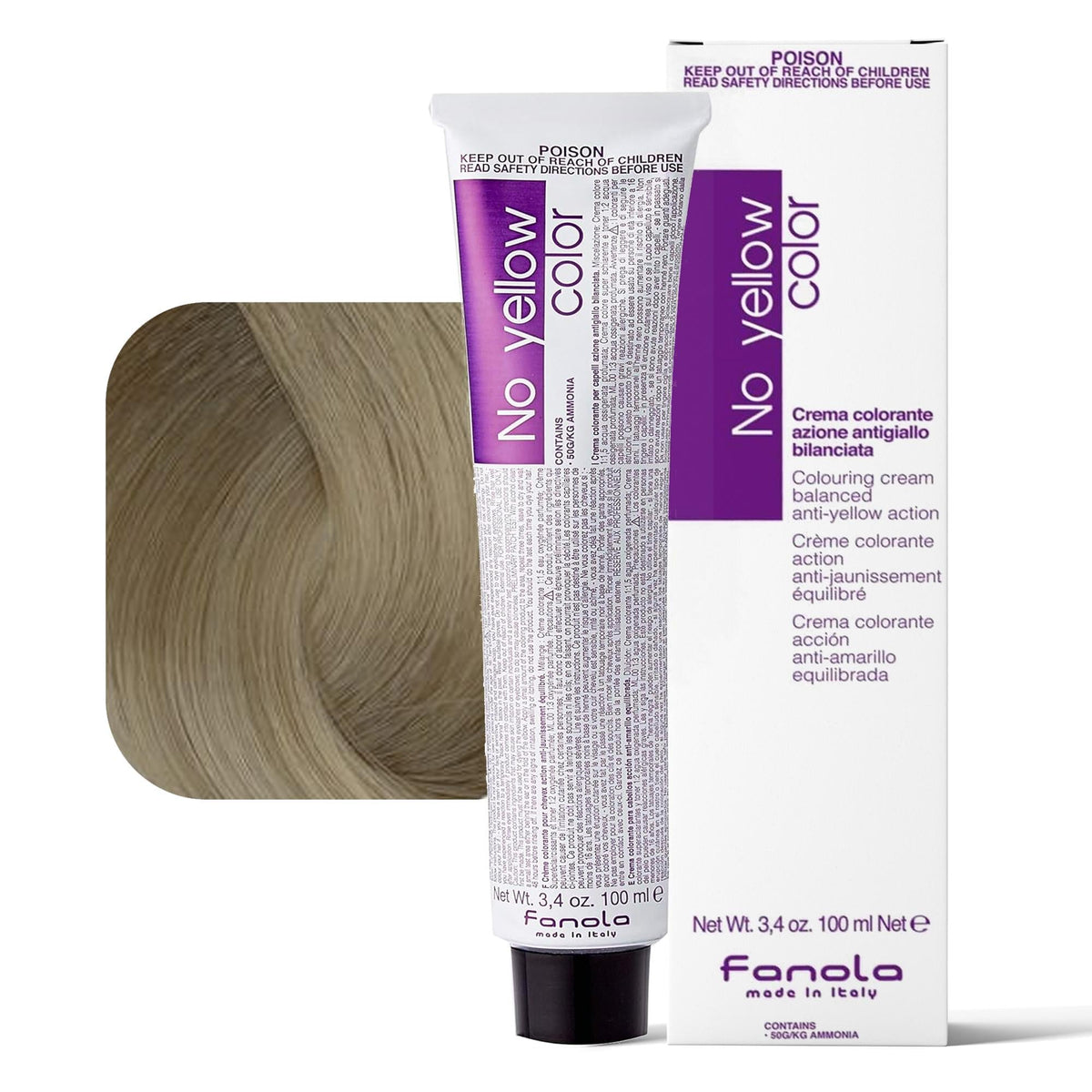 Fanola No Yellow Color Antigiallo Tintura per Capelli - 100ml