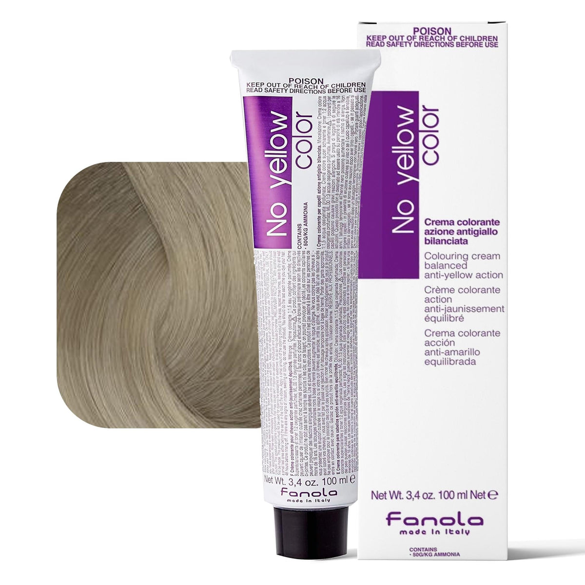 Fanola No Yellow Color Antigiallo Tintura per Capelli - 100ml