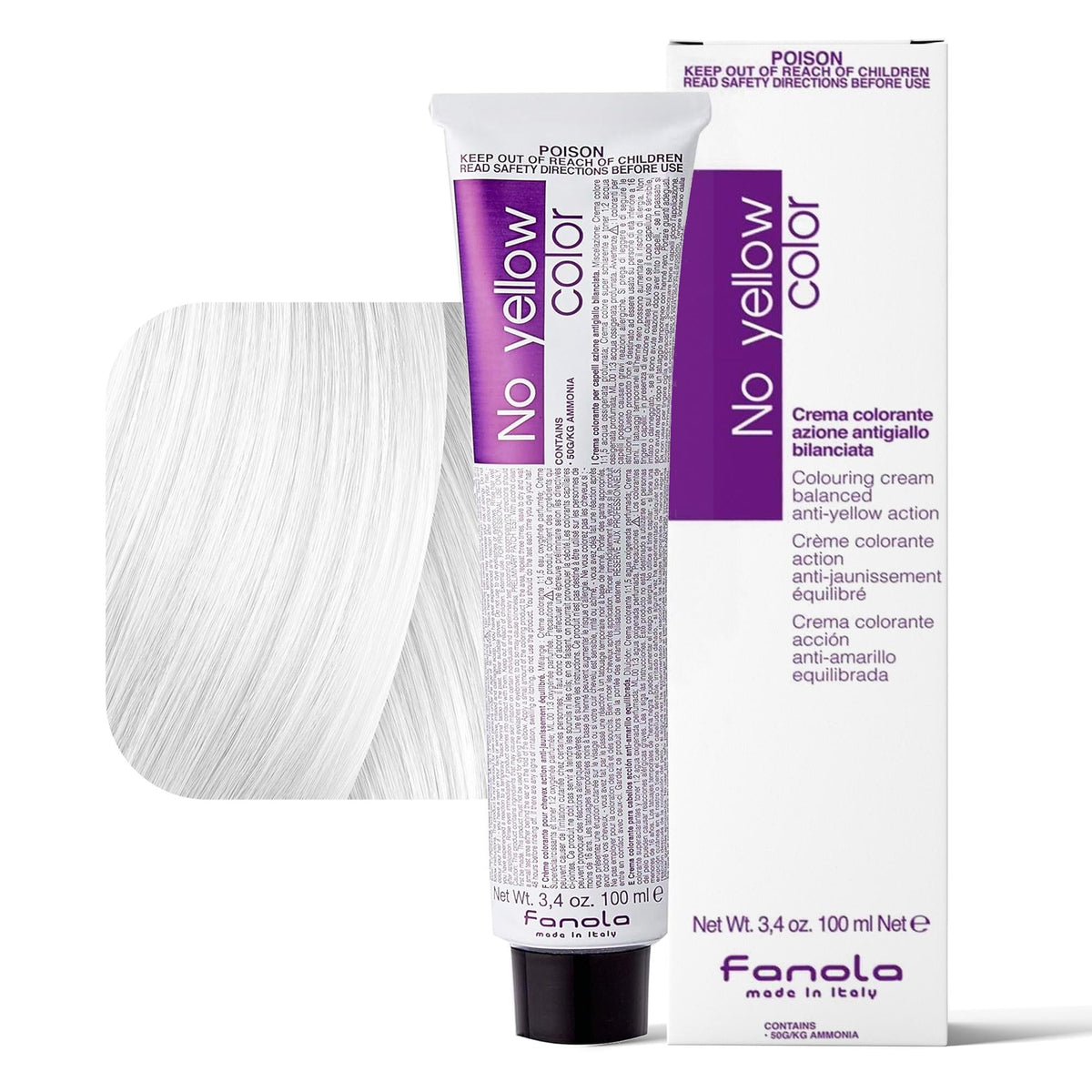 Fanola No Yellow Color Antigiallo Tintura per Capelli - 100ml