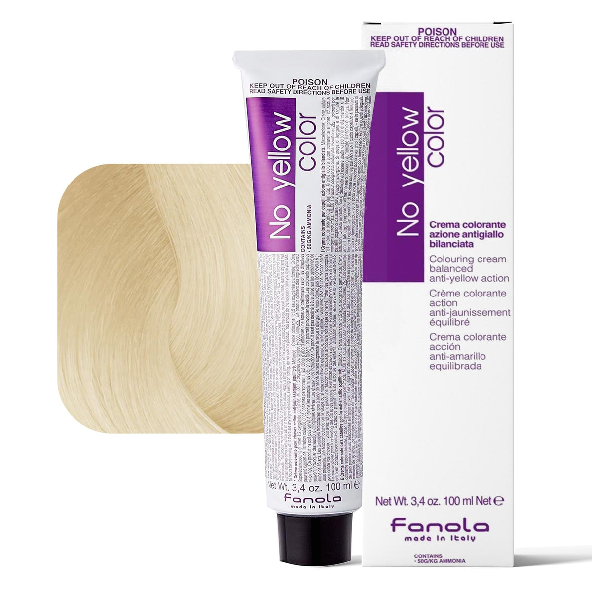 Fanola No Yellow Color Antigiallo Tintura per Capelli - 100ml