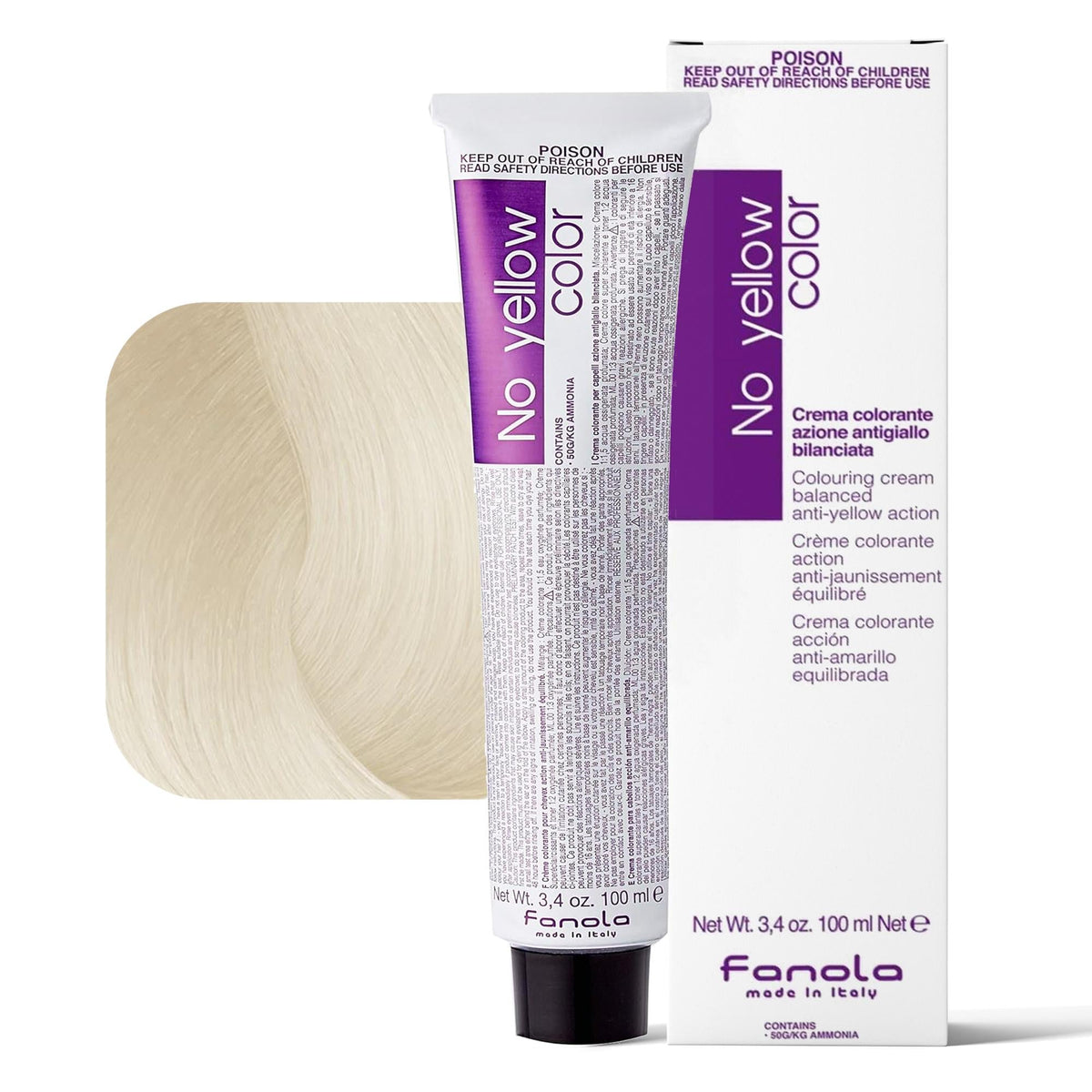 Fanola No Yellow Color Antigiallo Tintura per Capelli - 100ml