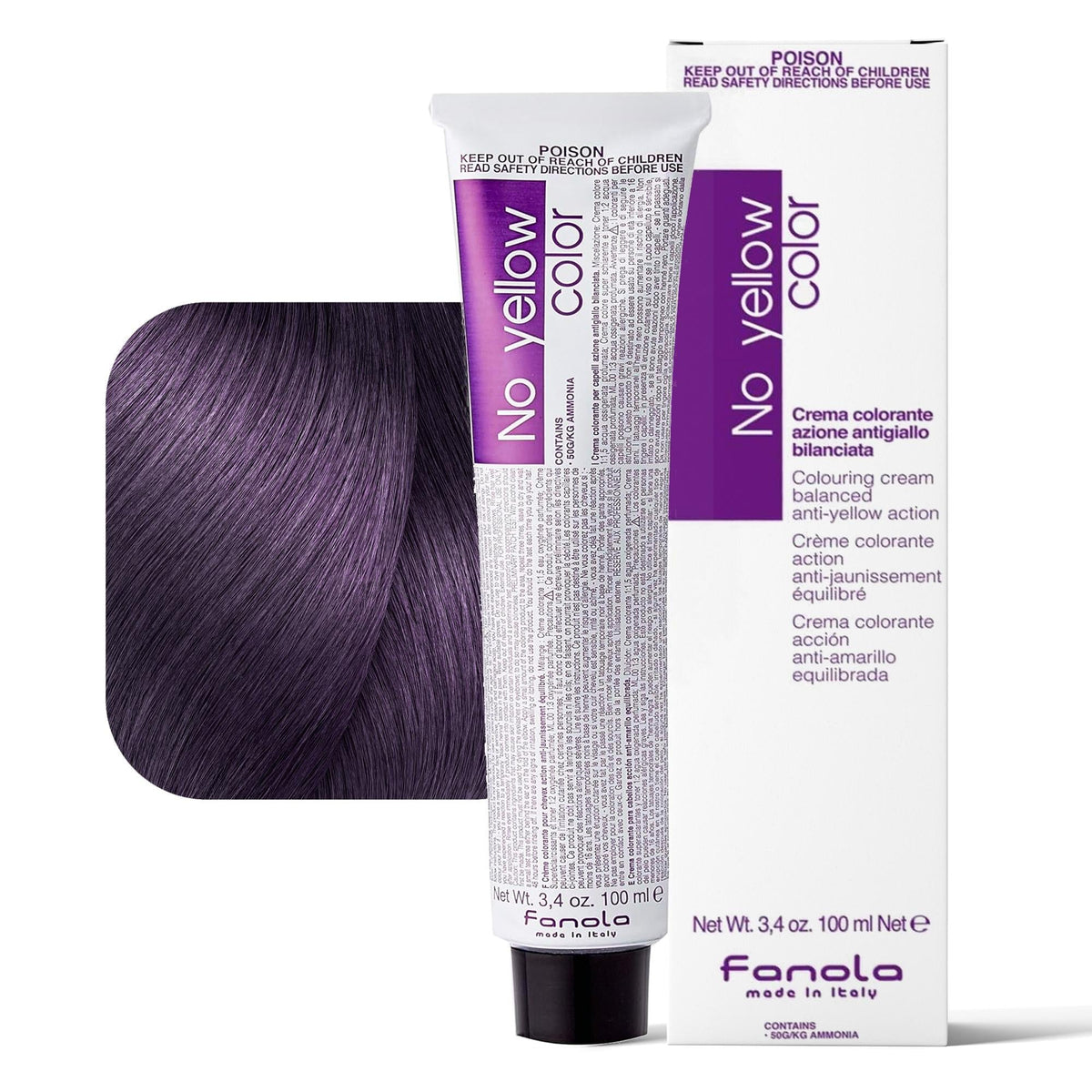 Fanola No Yellow Color Antigiallo Tintura per Capelli - 100ml